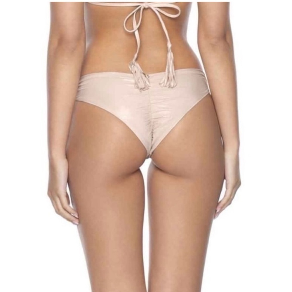PQ Swim Pilyq Shell Basic Ruched Teeny Bikini Bottom